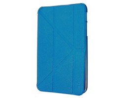 Tok álló bőr Samsung SM-T111 Galaxy Tab3 Lite 7.0 3G (flip, oldalra nyíló, asztali tartó funkció,) BELK kék