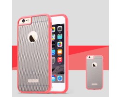 Tok telefonvédő Apple iPhone 6 / 6S USAMS Vogue Series hibrid tpu átlátszó - rózsaszín