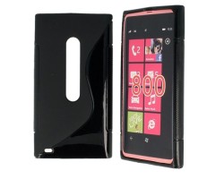 Tok telefonvédő szilikon Nokia Lumia 800 fekete