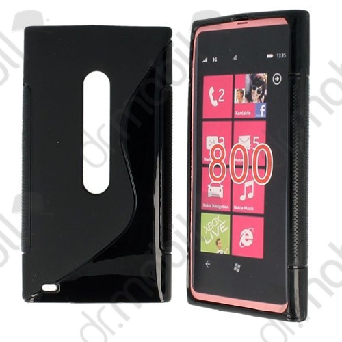 Tok telefonvédő szilikon Nokia Lumia 800 fekete