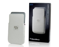 Tok álló fekete BlackBerry Z30 bőr (pouch) ACC-57196-002 fehér