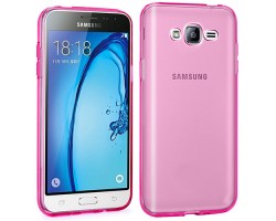 Tok telefonvédő szilikon Samsung Galaxy J3 (2016) (SM-J320) rózsaszín átlátszó