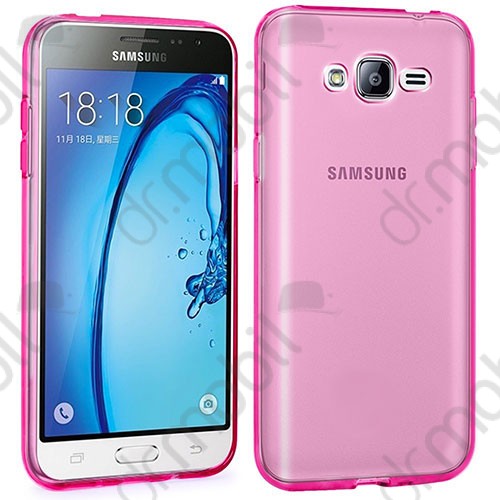 Tok telefonvédő szilikon Samsung Galaxy J3 (2016) (SM-J320) rózsaszín átlátszó