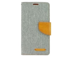 Tok álló bőr LG K8 (K435n) ( Canvas (flip, mágneses, oldalra nyíló, bankkártya tartó) szürke
