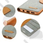 Tok álló bőr Samsung SM-A510F Galaxy A5 (2016) Canvas (flip, mágneses, oldalra nyíló, bankkártya tartó) szürke