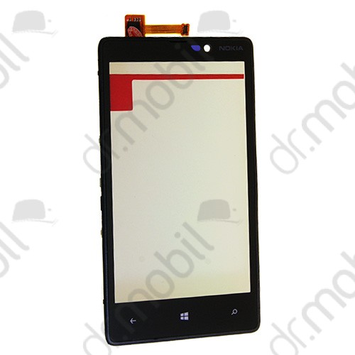 Előlap Nokia Lumia 820  (érintő panellel) keret nélkül fekete 