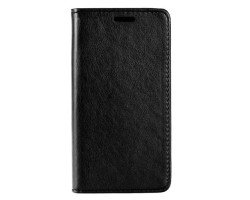 Tok álló bőr Huawei P9 lite (flip, rejtett mágneses-zár, oldalra nyíló, bankkártya tartó) fekete