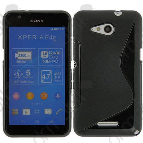 Tok telefonvédő szilikon Sony Xperia E4g TPU hátlap tok S-line fekete