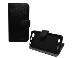 Tok álló bőr Huawei Y5 (Y560) (flip, oldalra nyíló, asztali tartó funkció) fekete