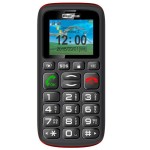 Mobiltelefon készülék Maxcom MM428BB piros-fekete extra nagy gombokkal DUAL SIM
