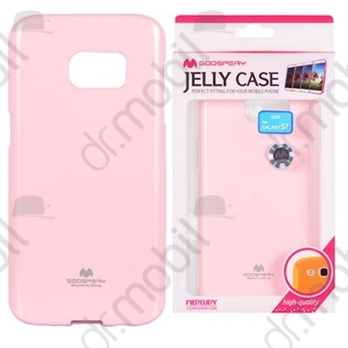 Tok telefonvédő szilikon Jelly Case Mercury Samsung SM-N910C Galaxy Note 4 fényes csillogós rózsaszín