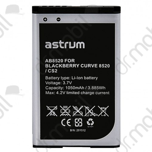 Akkumulátor BlackBerry 9300 Curve Li-Ion 1050mAh (C-S2 kompatibilis) astrum A73501-B