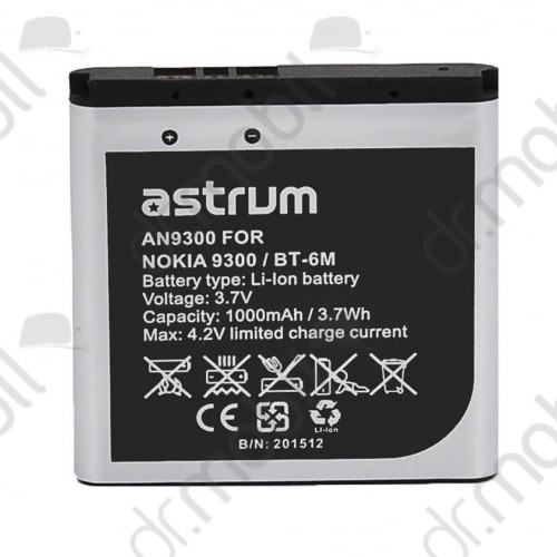 Akkumulátor Nokia 6280 1000mAh Li-ion (BP-6M kompatibilis) astrum A73549-B