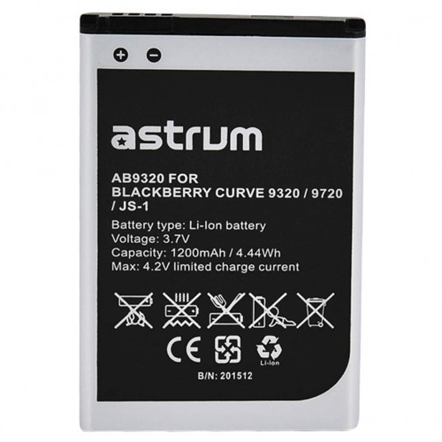 Akkumulátor BlackBerry 9720 1400 mAh Li-ion (J-S1 kompatibilis) astrum A73502-B