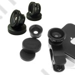 Mobiltelefonra csíptethető LQ-001 három objektívvel variálható fotós klipsz optika fekete