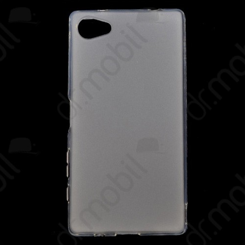 Telefonvédő gumi / szilikon Sony Xperia Z5 Compact (fényes keret) átlátszó fehér