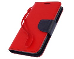 Tok álló bőr Huawei Y3 II (Y3-2) Kabura Fancy Book (flip, mágneses, oldalra nyíló, bankkártya tartó) piros