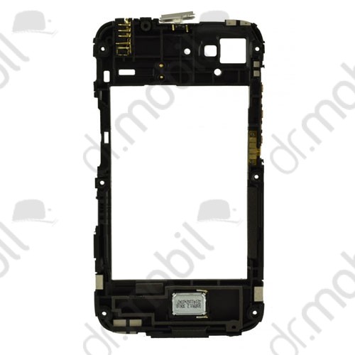 Középrész BlackBerry Q5 (3,5mm csatlakozó, gombok, csengő, antenna) alkatrészes fekete