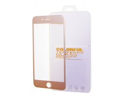 Képernyővédő üveg fólia Apple iPhone 7 (karcálló, 9H, ultravékony flexibilis) Colorful Tempered Glass arany