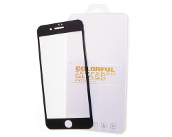 Képernyővédő üveg fólia Apple iPhone 6 Plus / 6s Plus (karcálló, 9H, ultravékony flexibilis) Colorful Tempered Glass fekete