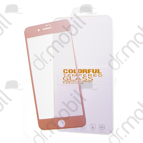 Képernyővédő üveg fólia Apple iPhone 7 Plus (karcálló, 9H, ultravékony flexibilis) Colorful Tempered Glass rosegold