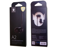 Fülhallgató vezetékes FSHANG A2 headset 3,5mm (gumiharangos, mikrofonos, felvevőgombos) fekete