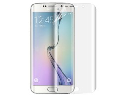 Képernyővédő fólia Samsung SM-G925 Galaxy S6 EDGE lekerekített átlátszó (pet nano slim, karcálló, hajlított)