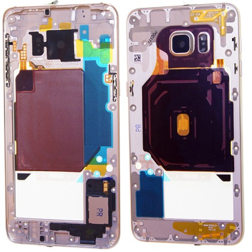 Középső keret Samsung SM-G928 Galaxy S6 EDGE + arany (csengő hangszóróval, gombokkal, antennával)