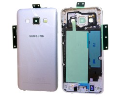 Középső keret hátlap Samsung SM-A300 Galaxy A3 ezüst (gombokkal, antennával)