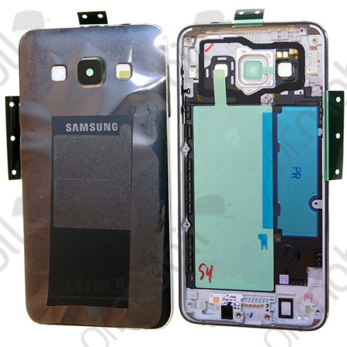 Középső keret hátlap Samsung SM-A300 Galaxy A3 fekete (gombokkal, antennával)