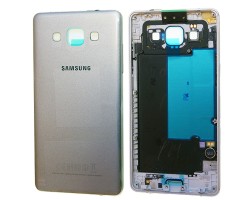 Középső keret hátlap Samsung SM-A500F Galaxy A5 ezüst (rezgő motor, gombokkal, antennával)