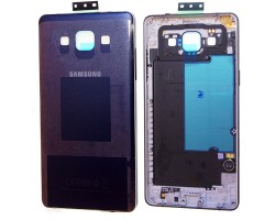 Középső keret hátlap Samsung SM-A500F Galaxy A5 fekete (rezgő motor, gombokkal, antennával)