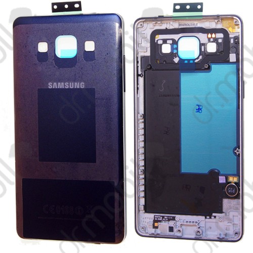 Középső keret hátlap Samsung SM-A500F Galaxy A5 fekete (rezgő motor, gombokkal, antennával)