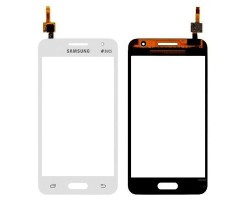Előlap Samsung SM-G355 Galaxy Core 2 (érintő panellel, DUAL logós) fehér 