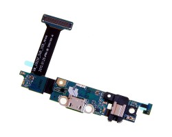 Töltő csatlakozó / rendszercsatlakozó Samsung SM-G925 Galaxy S6 EDGE (mikrofon, 3,5mm jack csatlakozó és átvezető kábel)