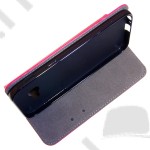 Tok álló bőr Samsung SM-J327 Galaxy J3 (2017) Magnet (flip, rejtett mágneses zár, oldalra nyíló, bankkártya tartó) rózsaszín