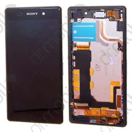 Kijelző érintőpanel Sony Xperia Z2 (D6503) szürke kerettel (bontott)