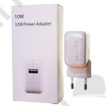 Hálózati adapter 10W 220v töltőfej USB aljzattal fehér univerzális