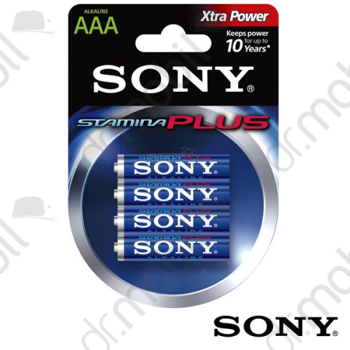 Elem Sony Stamina Plus Alkaline AM4 AAA LR03 micro elem - 4 db/csomag