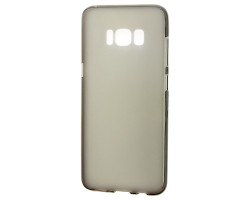 Tok telefonvédő szilikon Samsung SM-G950 Galaxy S8 (matt hátlap fényes keret) füstszínű