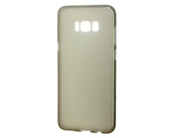 Tok telefonvédő szilikon Samsung SM-G955 Galaxy S8 Plus (matt hátlap fényes keret) füstszínű
