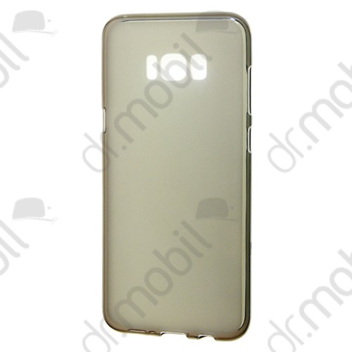Tok telefonvédő szilikon Samsung SM-G955 Galaxy S8 Plus (matt hátlap fényes keret) füstszínű