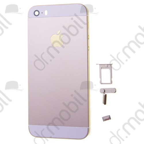Középrész Apple iPhone SE hátlap arany (oldal gombok, SIM kártya tartó)