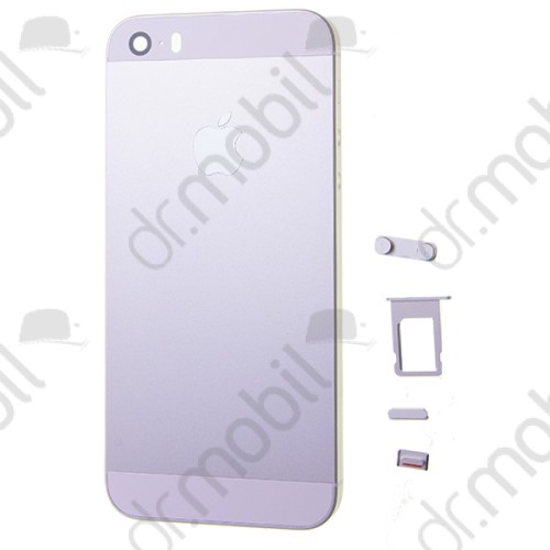 Középrész Apple iPhone SE hátlap ezüst (oldal gombok, SIM kártya tartó)