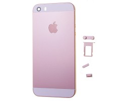 Középrész Apple iPhone SE hátlap rozé arany (oldal gombok, SIM kártya tartó)