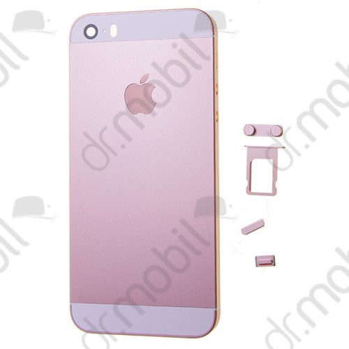 Középrész Apple iPhone SE hátlap rozé arany (oldal gombok, SIM kártya tartó)