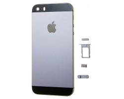 Középrész Apple iPhone SE hátlap fekete (oldal gombok, SIM kártya tartó)