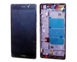 Kijelző érintőpanel Huawei P8 lite fekete komplett kerettel