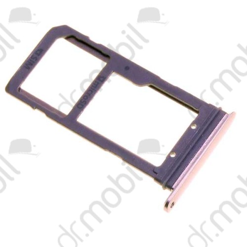 SIM tálca / tartó Samsung SM-G935 Galaxy S7 EDGE sim és memória kártya tartó rózsaszín