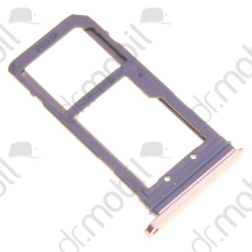 SIM tálca / tartó Samsung SM-G930 Galaxy S7 sim és memória kártya tartó rózsaszín